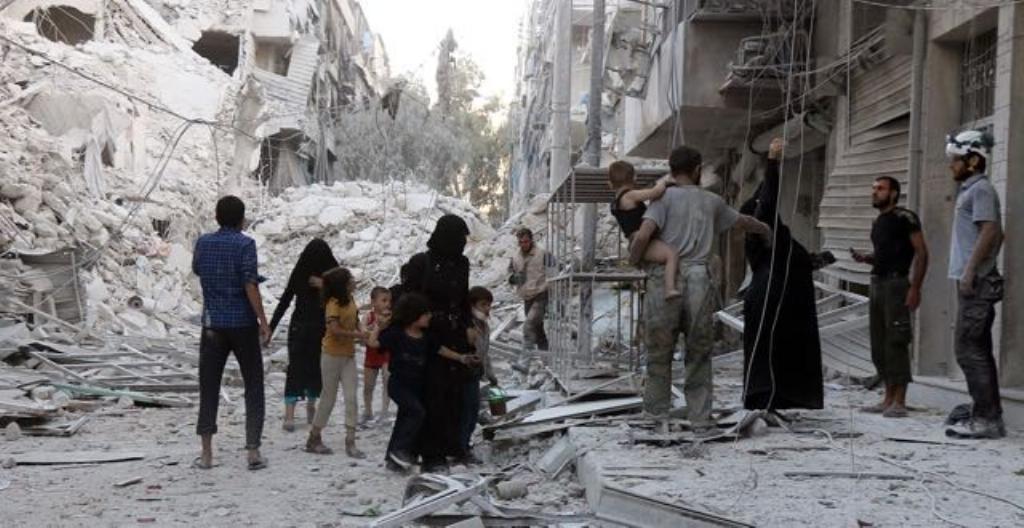 Sodan tuhoja Syyrian Aleppossa