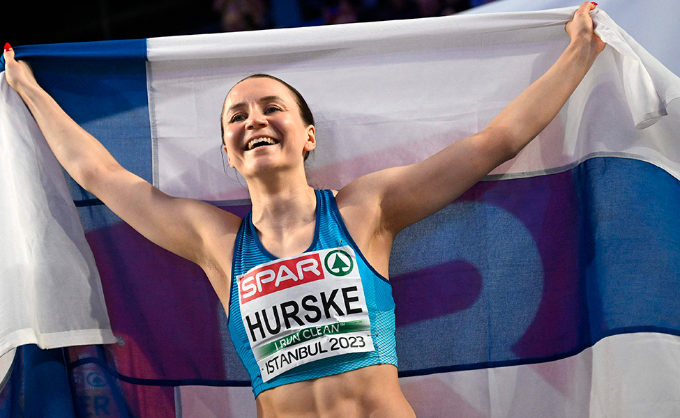Reetta Hurske voitti pika-aitojen hallikisojen EM-kultaa 5. maaliskuuta.